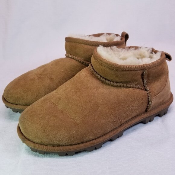 Kids Booties Shoeties Vegan Sherpa Lined Size 3 - Picture 1 of 9